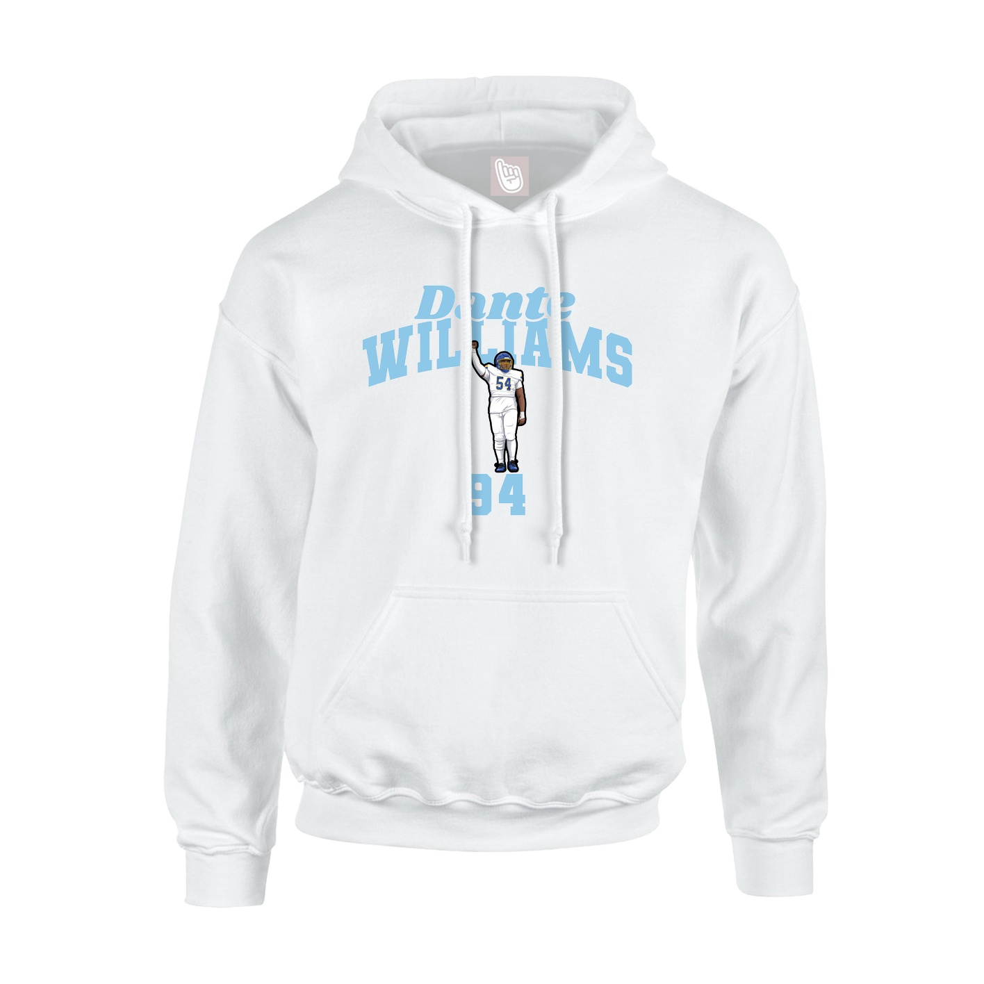 Youth Hoodie — Signature Arch in White