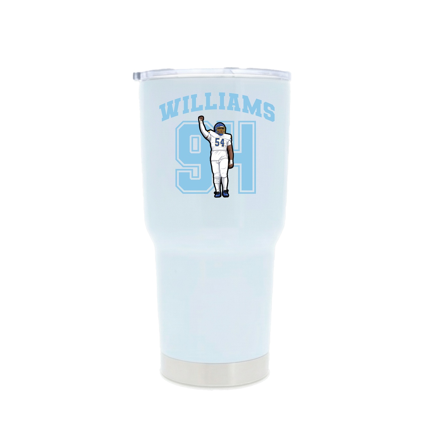 30oz Stainless Steel Tumbler — Number in White
