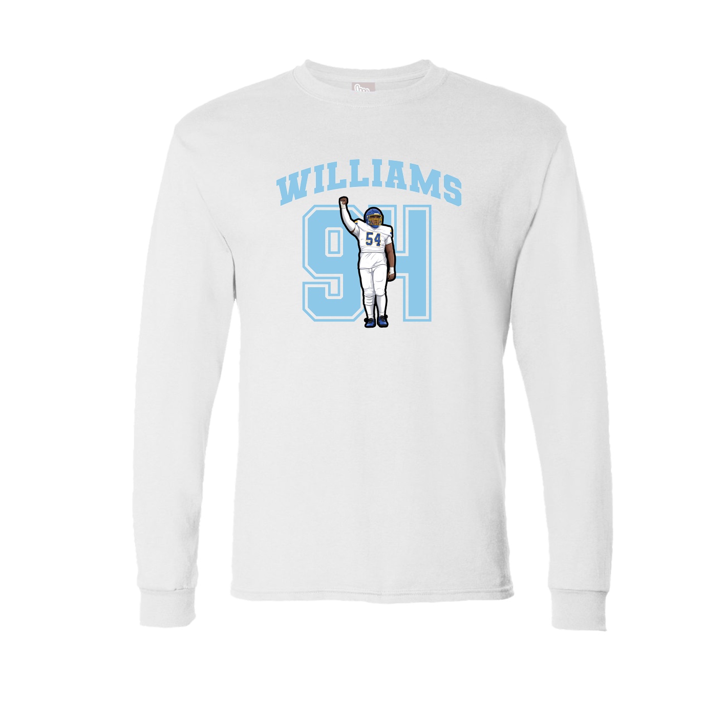 Long Sleeve Tee — Number in White