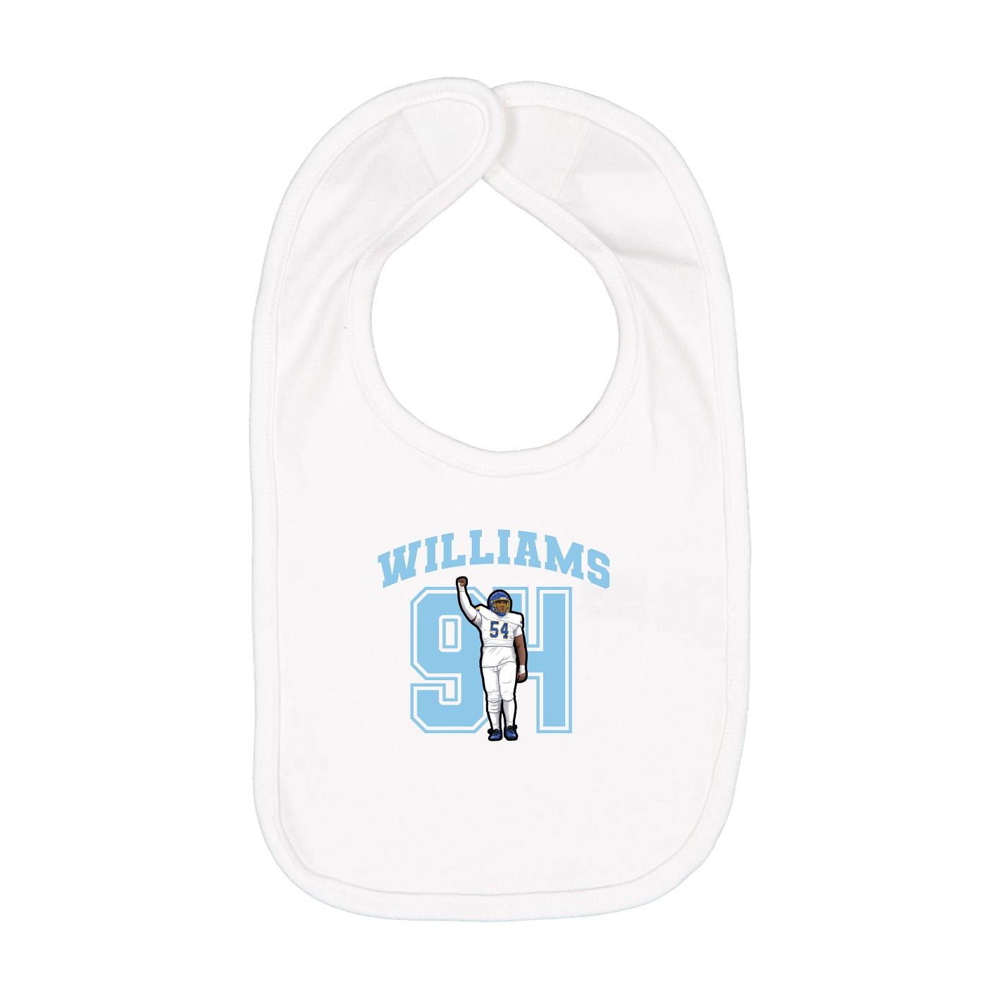 Infant Bib — Number in White