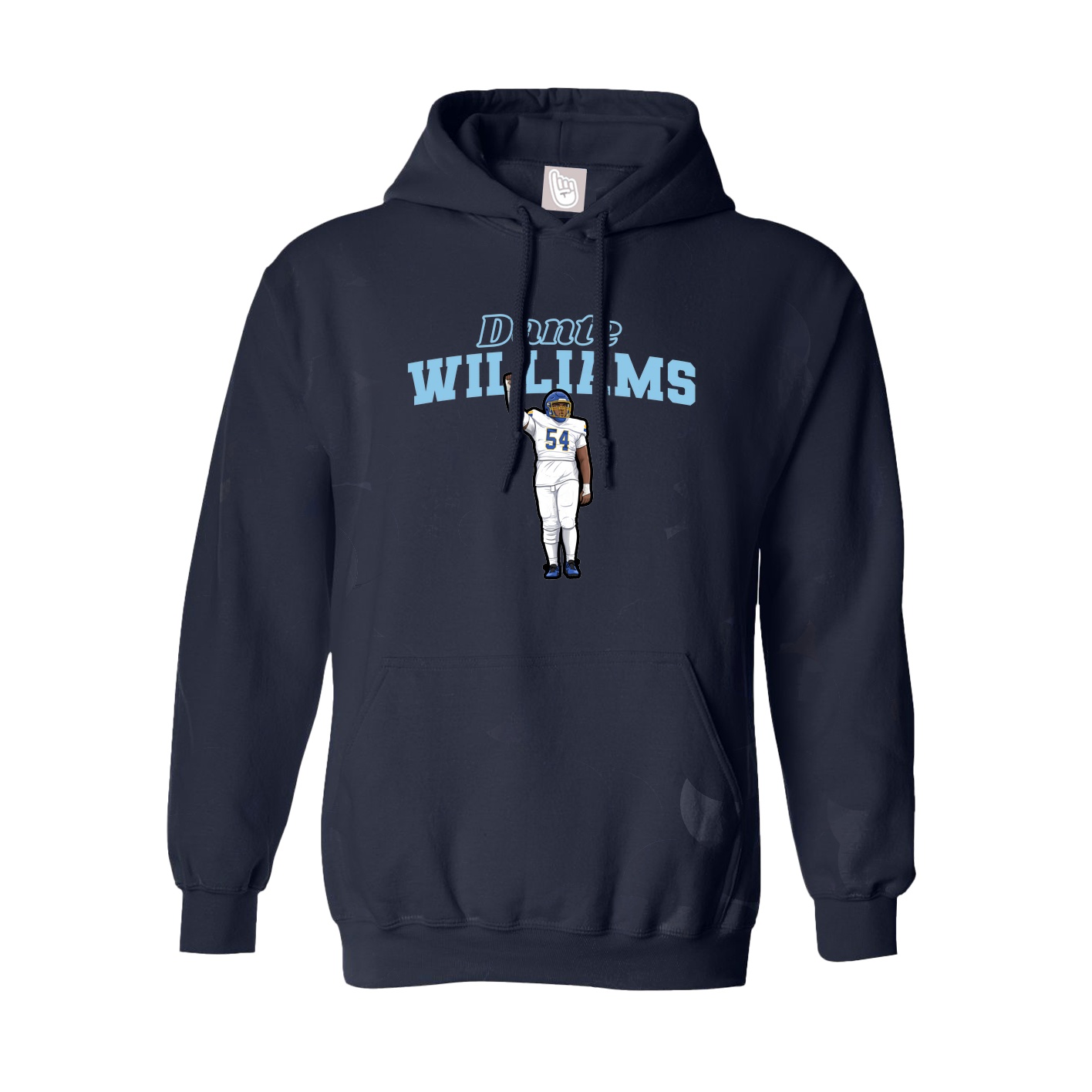 Youth Hoodie — Name Arch in Navy