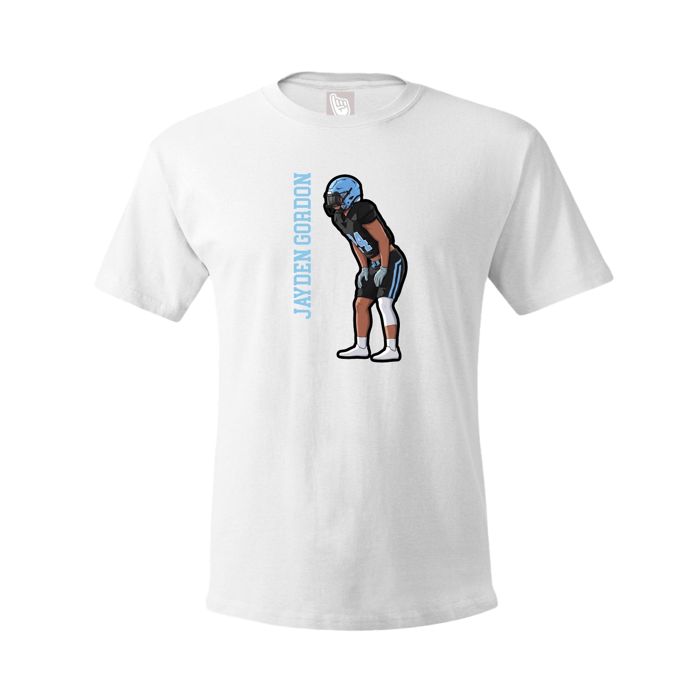 Tee — Name Vertical in White