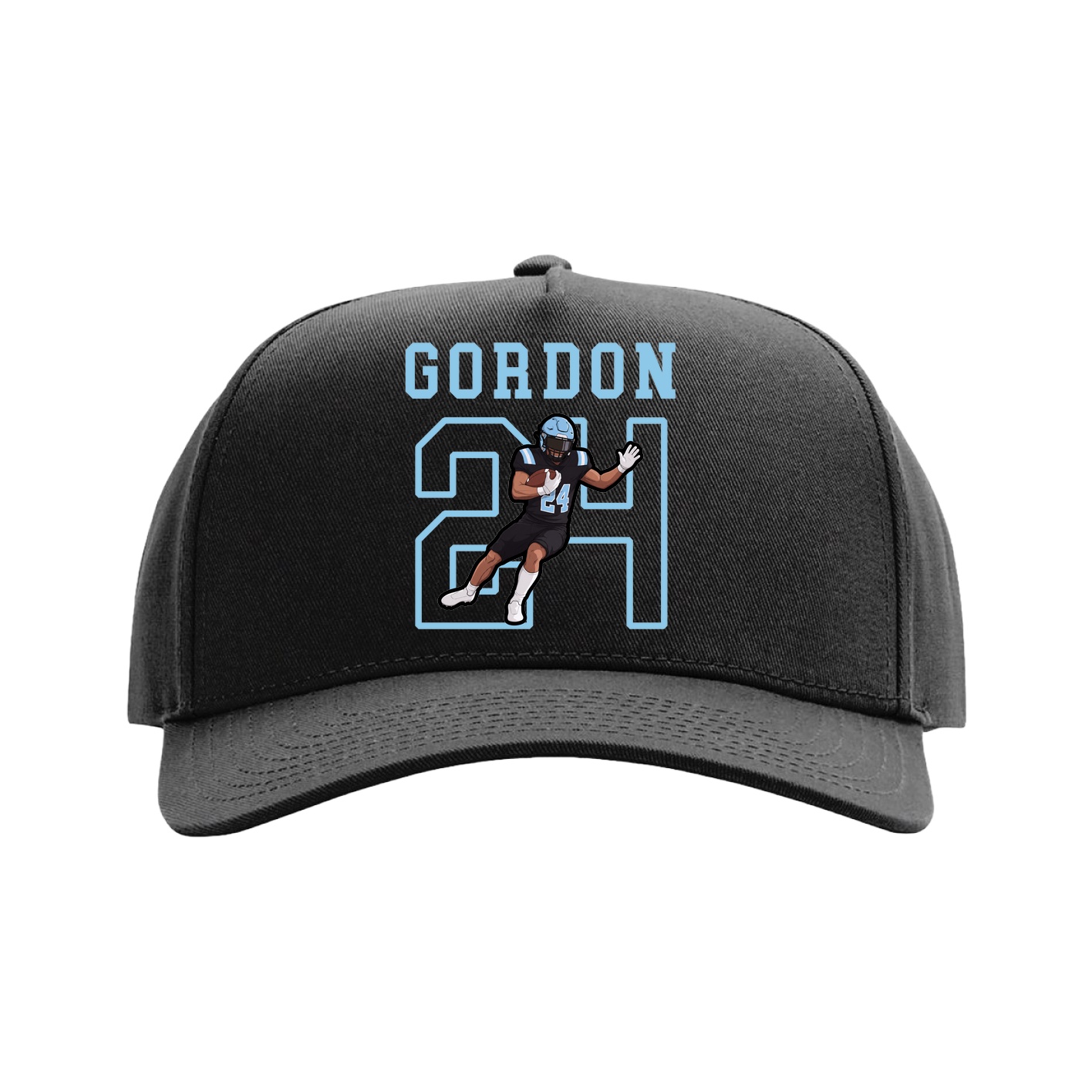 Full Fabric Five-Panel Champ Cap — Shirsey in Black