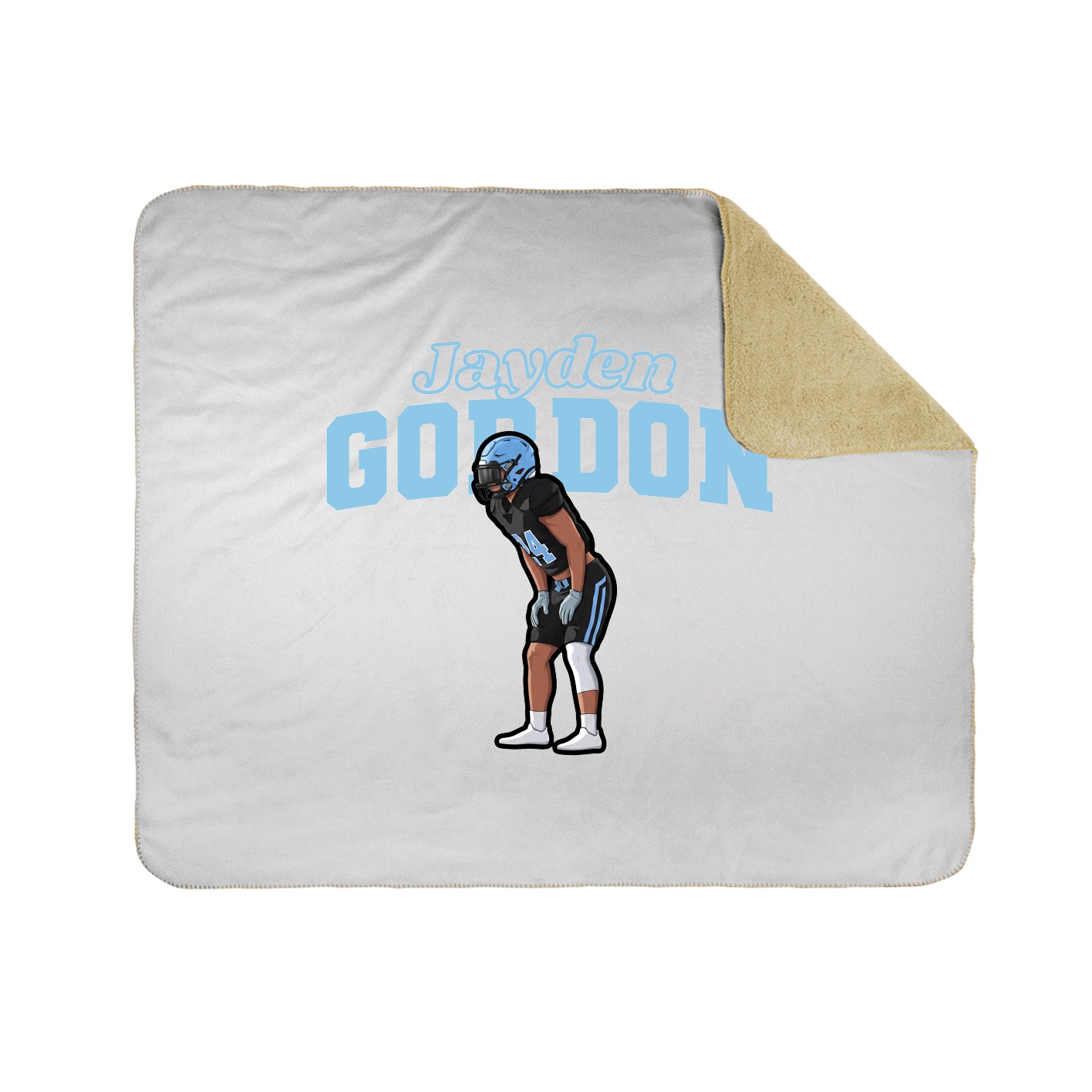 Throw Blanket — Name Arch in White