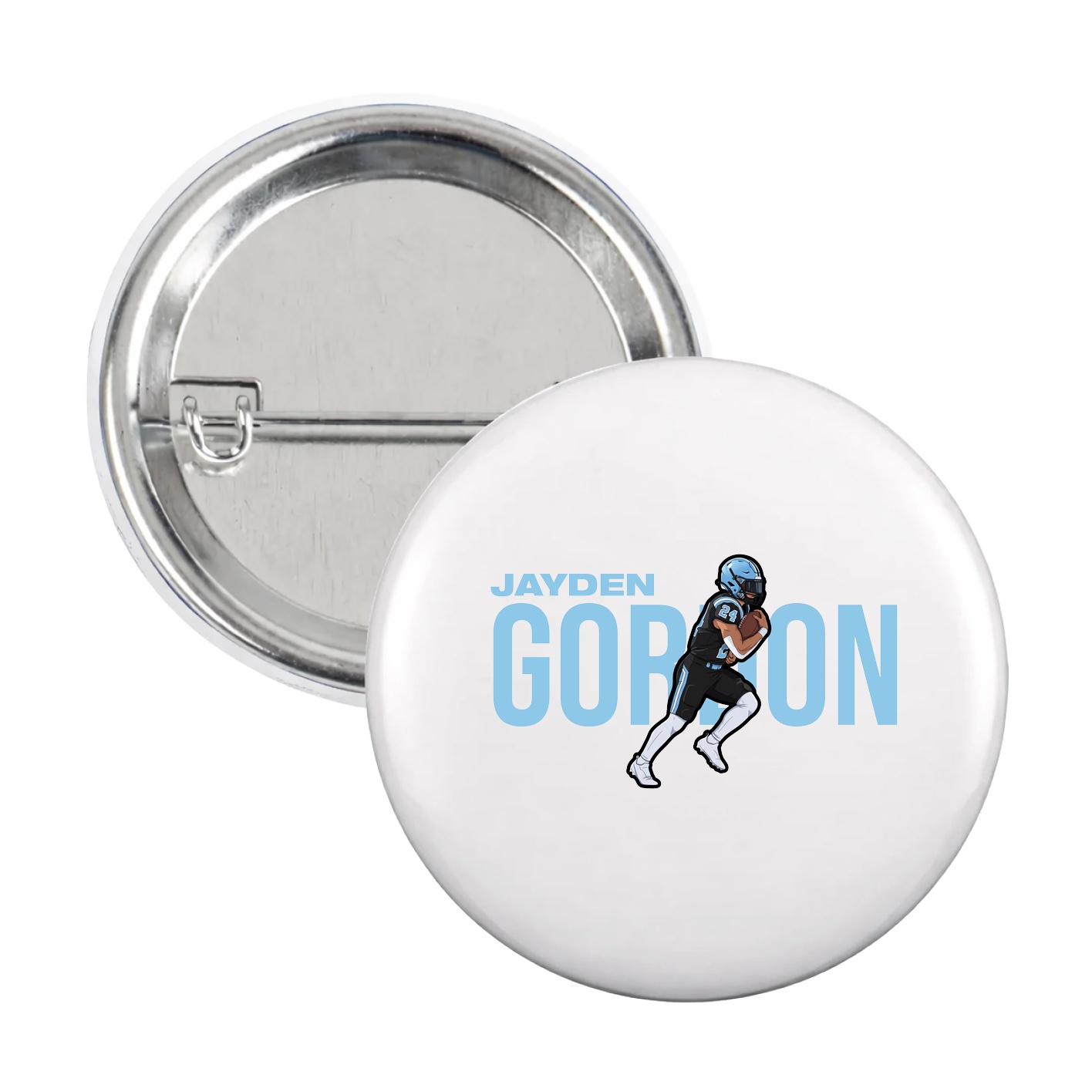 Game Day Button — Player Name in White