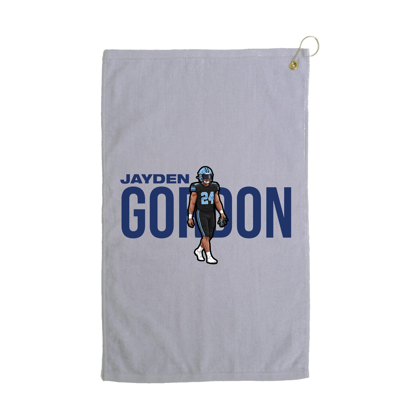 Golf Towel — Player Name in Grey