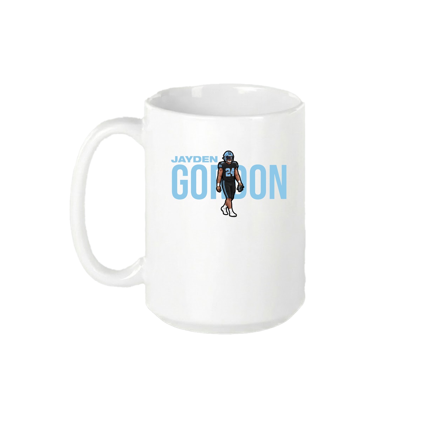 15oz Coffee Mug — Player Name in White
