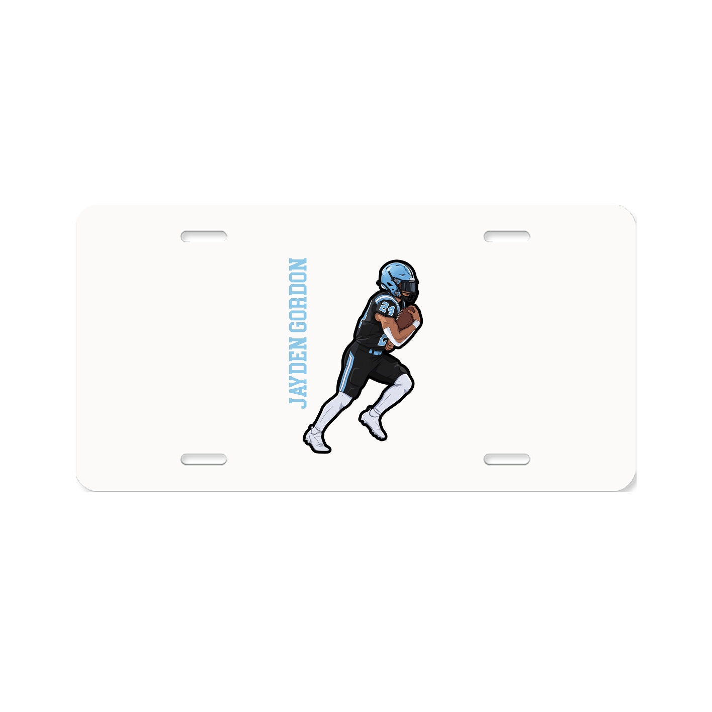 License Plate — Name Vertical in Classic