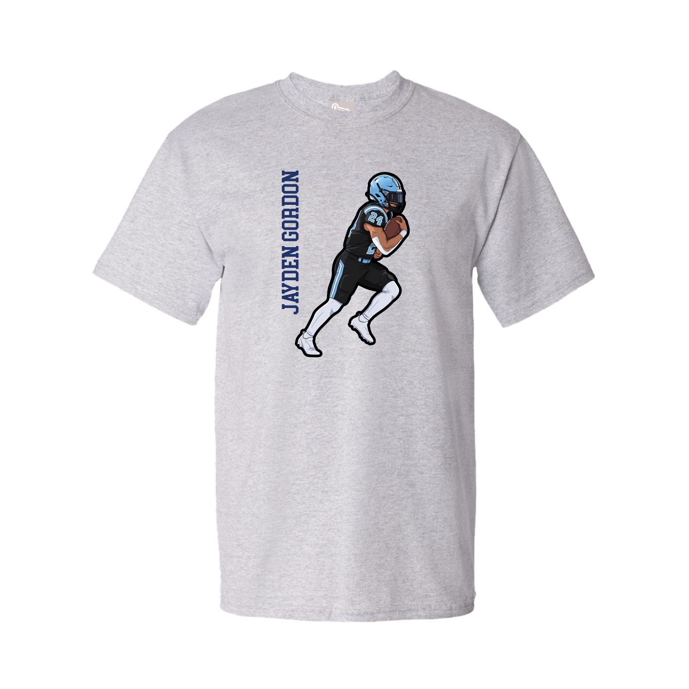 Tee — Name Vertical in Grey