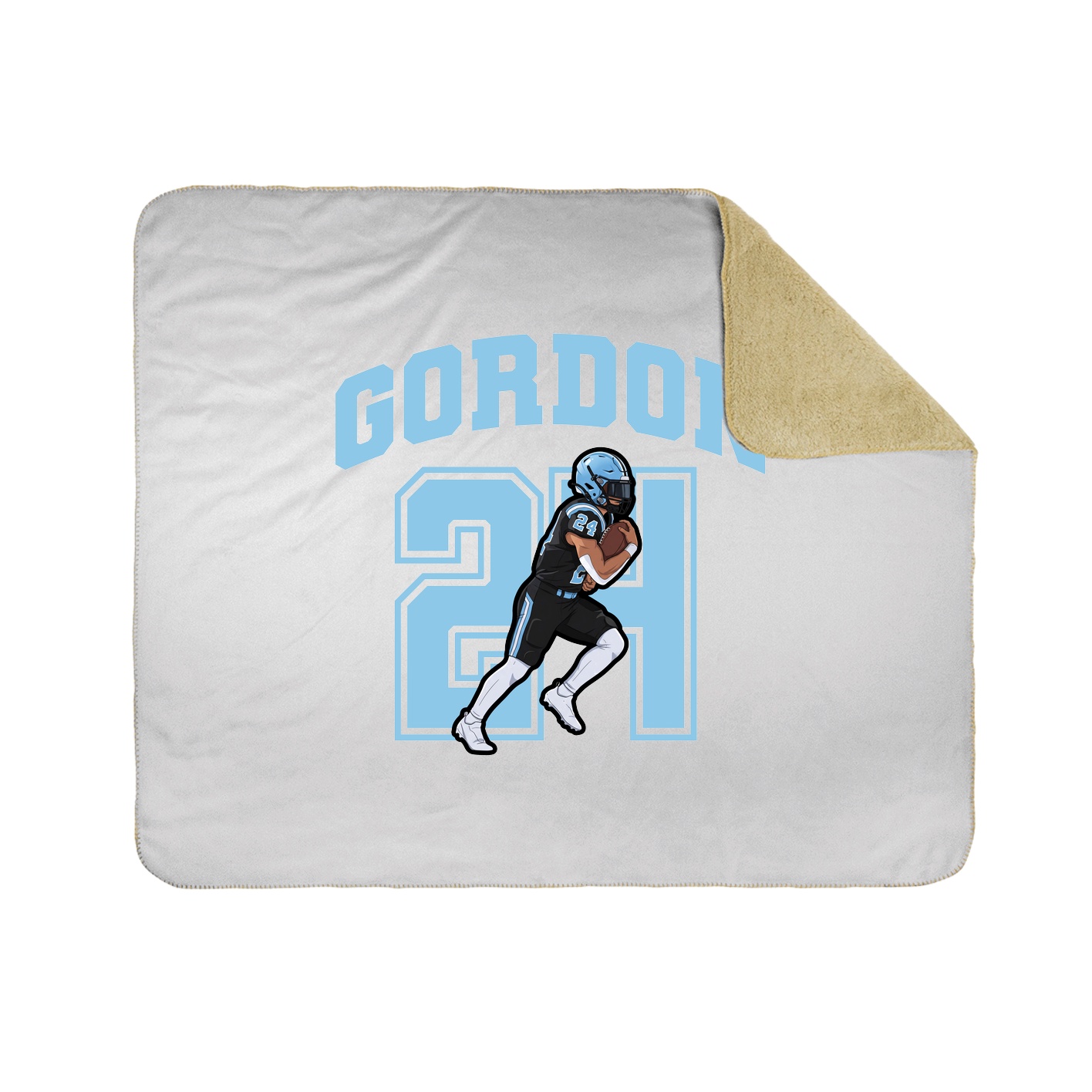 Throw Blanket — Number in White