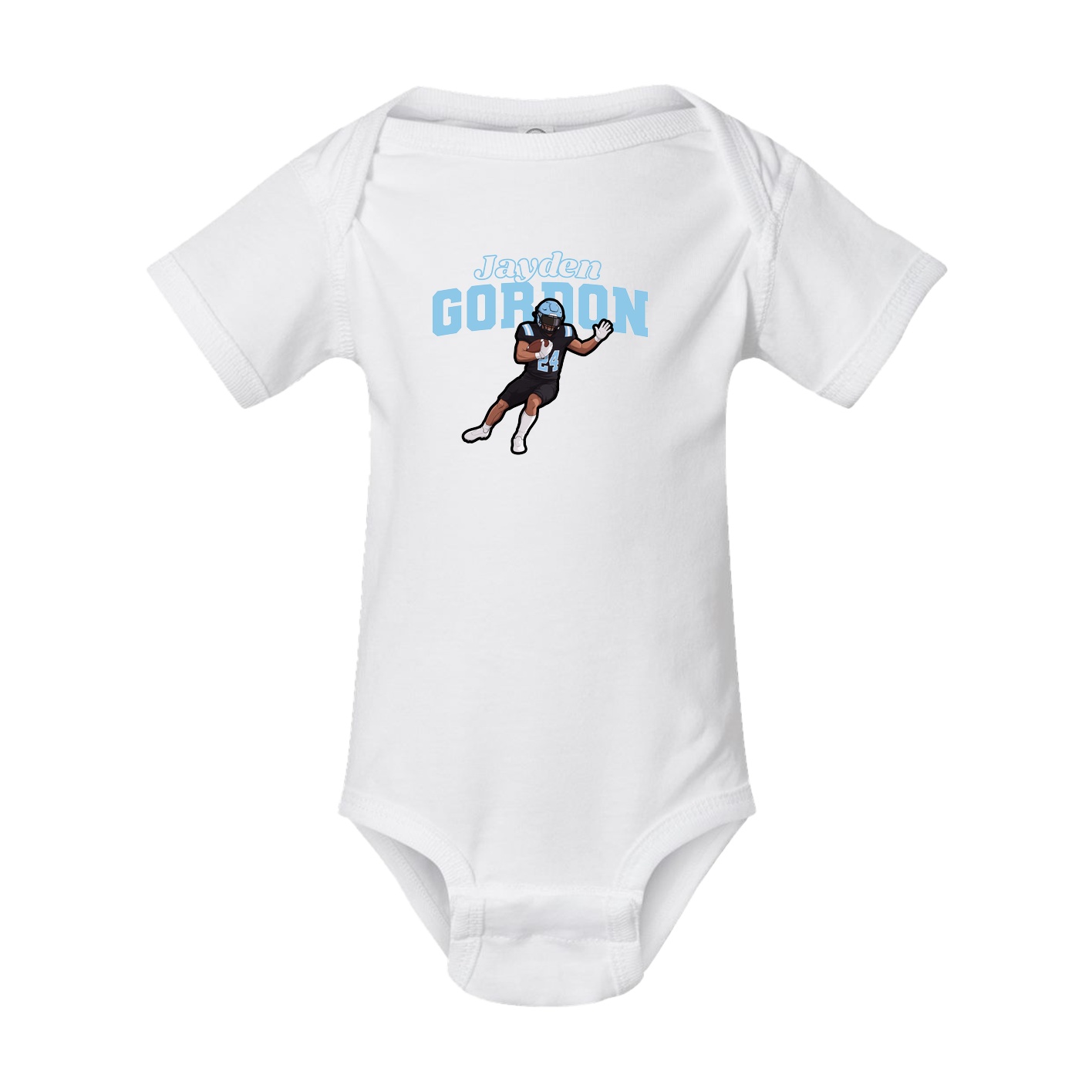 Baby Onesie — Name Arch in White