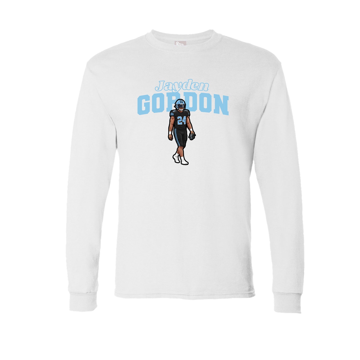Long Sleeve Tee — Name Arch in White