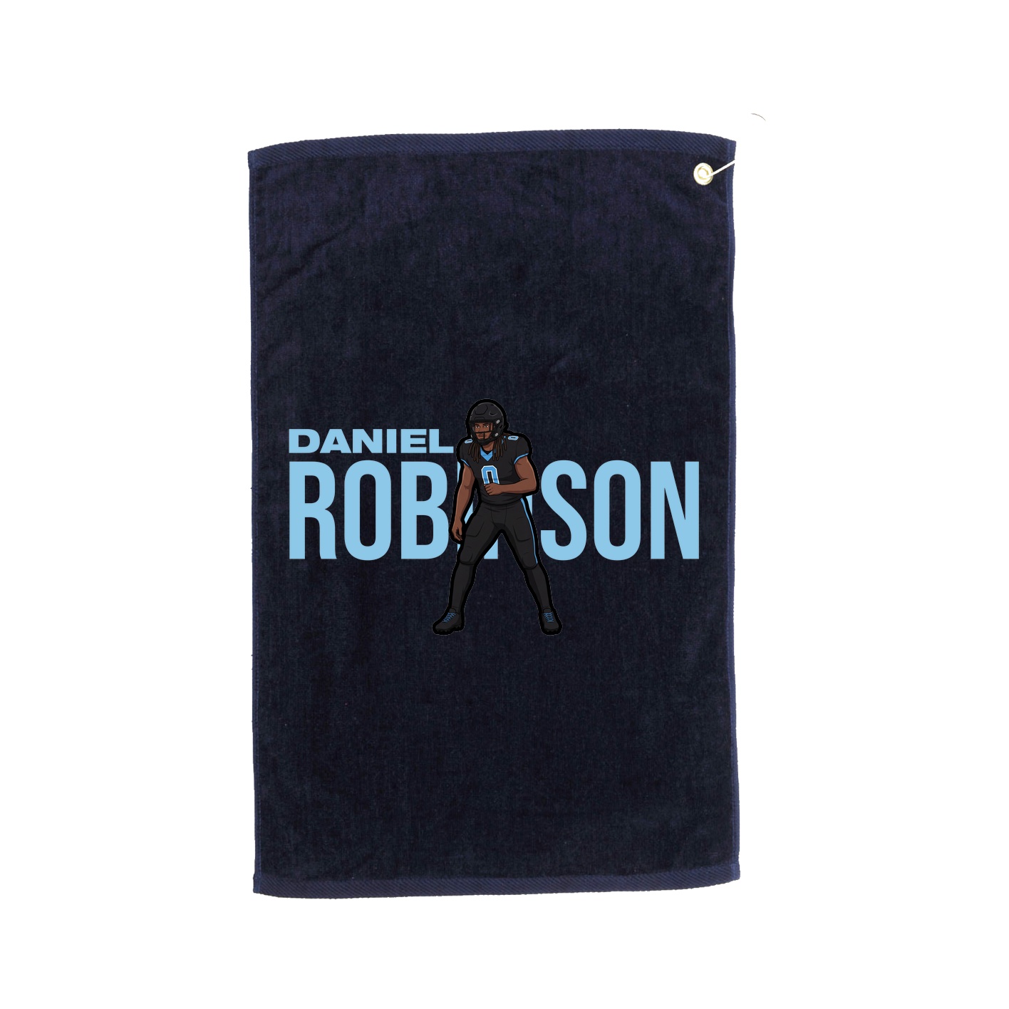 Golf Towel — Player Name in Navy