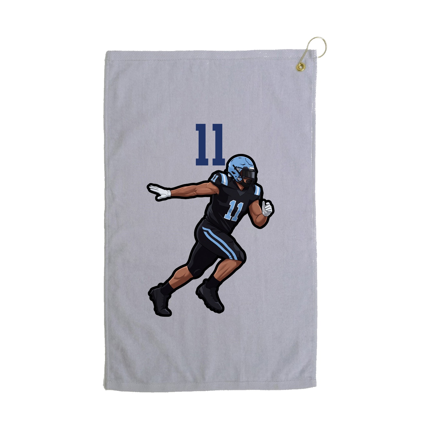 Golf Towel — Number Top in Grey