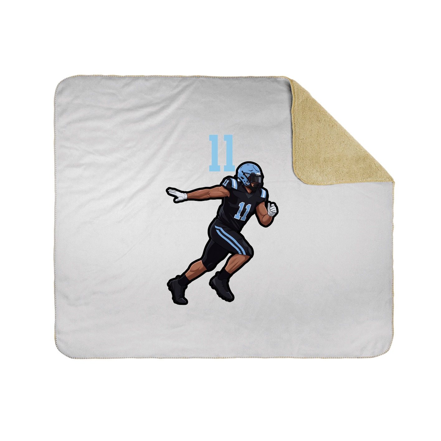 Throw Blanket — Number Top in White