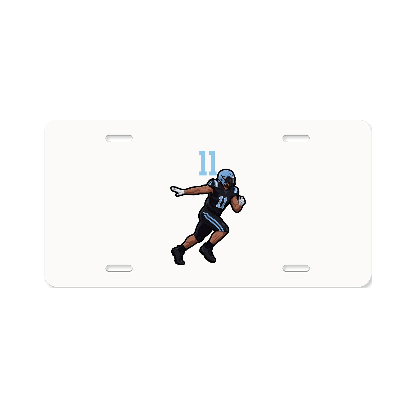 License Plate — Number Top in Classic