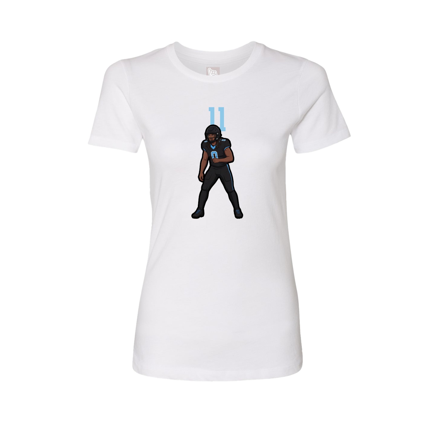 Fitted Women's Tee — Number Top in White