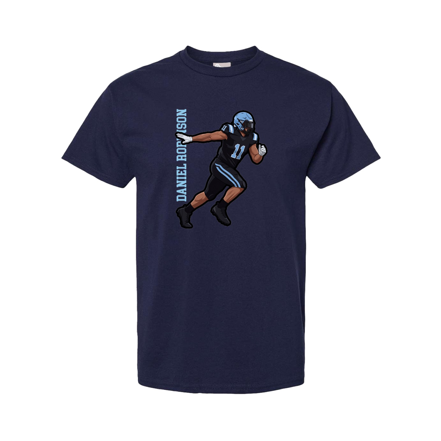 Tee — Name Vertical in Navy