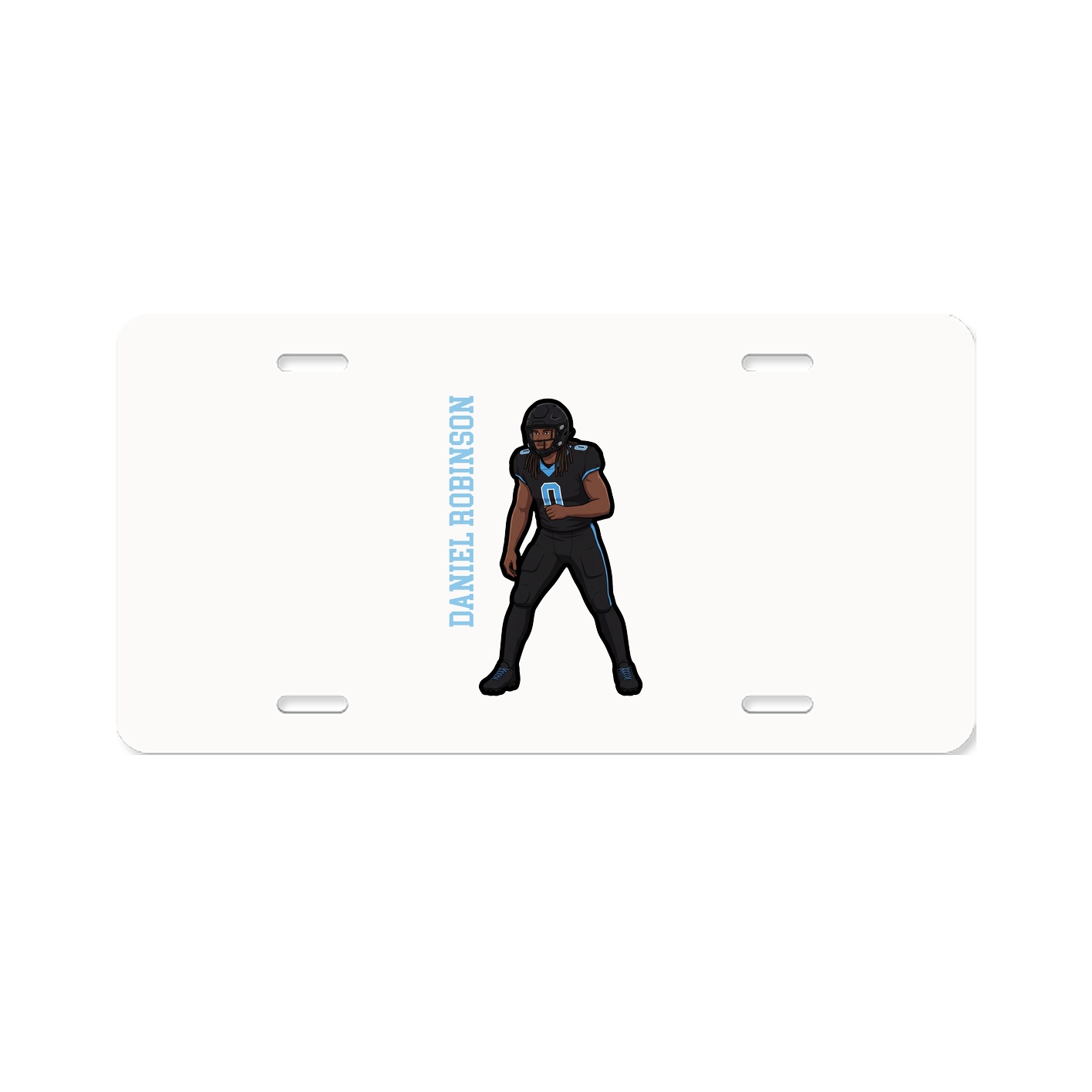 License Plate — Name Vertical in Classic