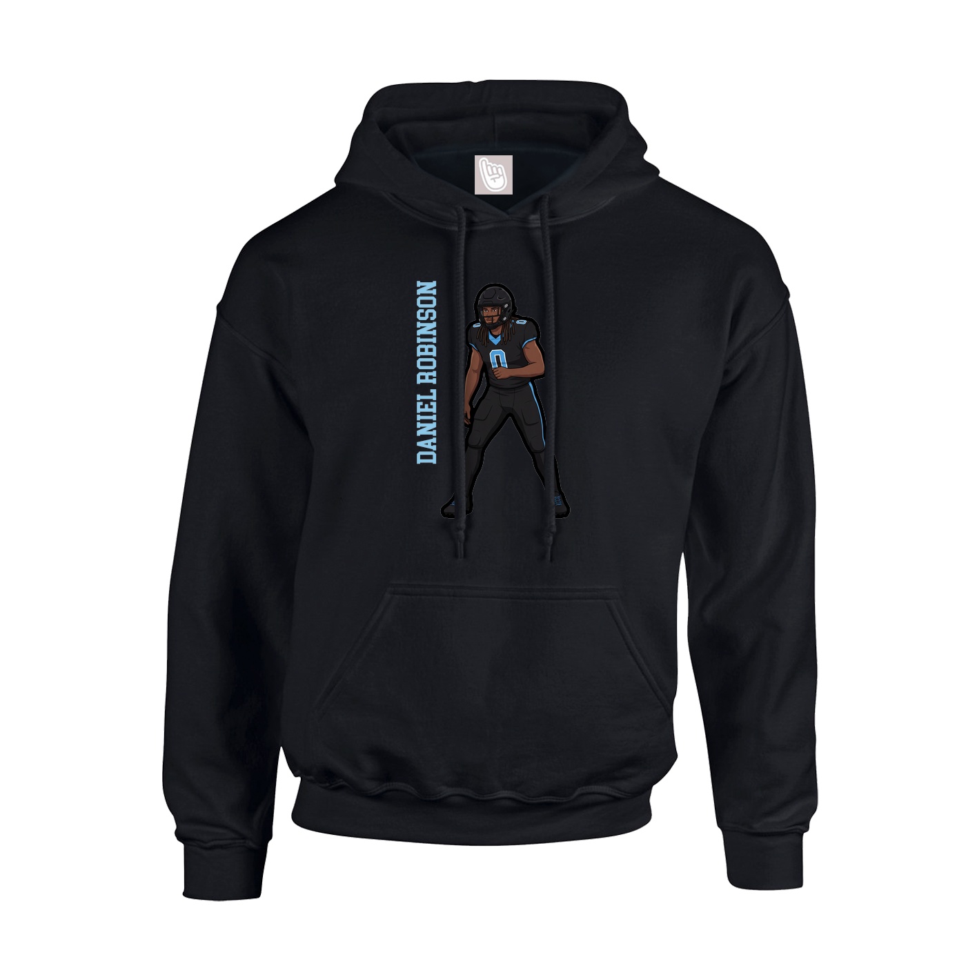 Youth Hoodie — Name Vertical in Black