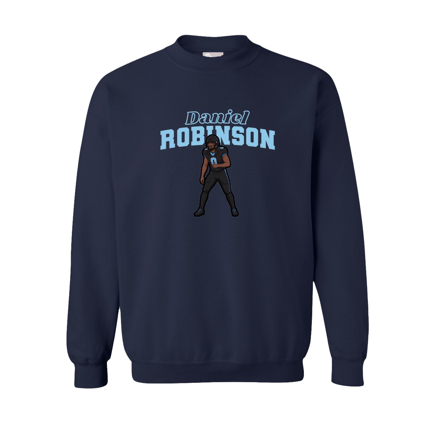 Fleece Crew — Name Arch in Navy