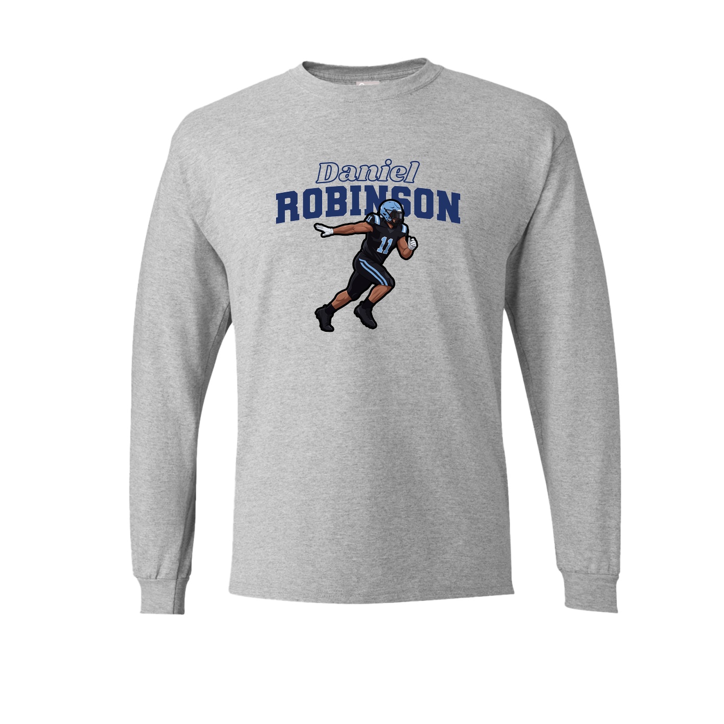 Long Sleeve Tee — Name Arch in Grey
