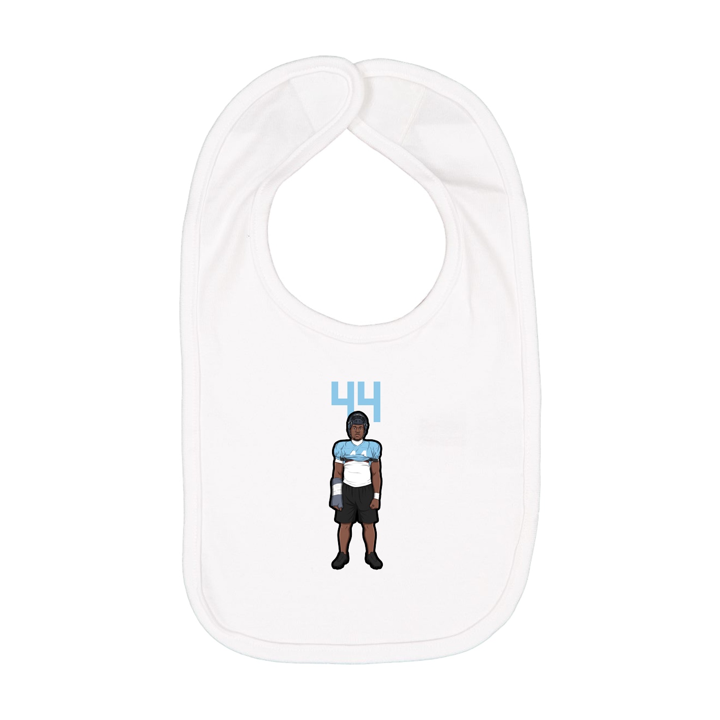 Infant Bib — Number Top in White