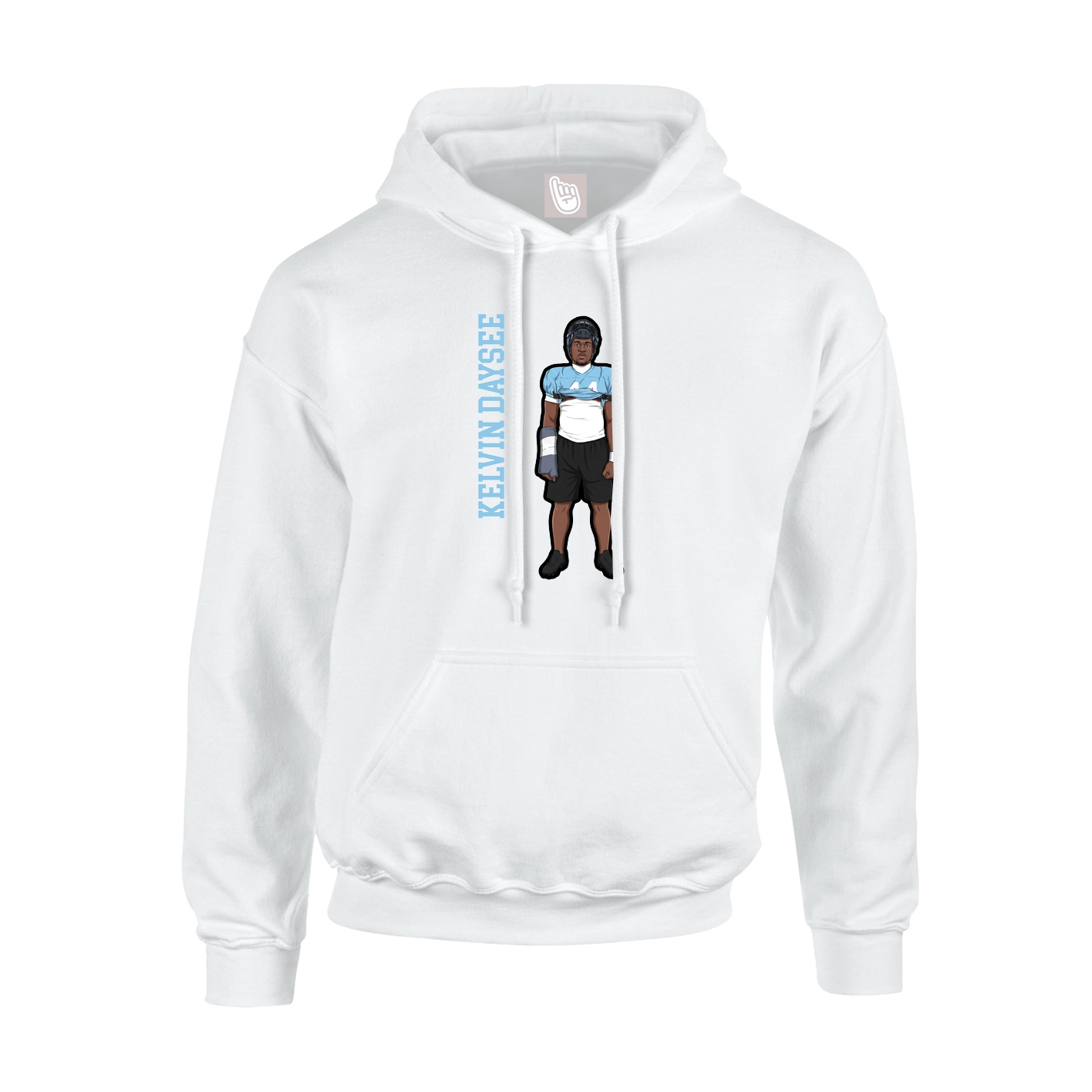 Hoodie — Name Vertical in White