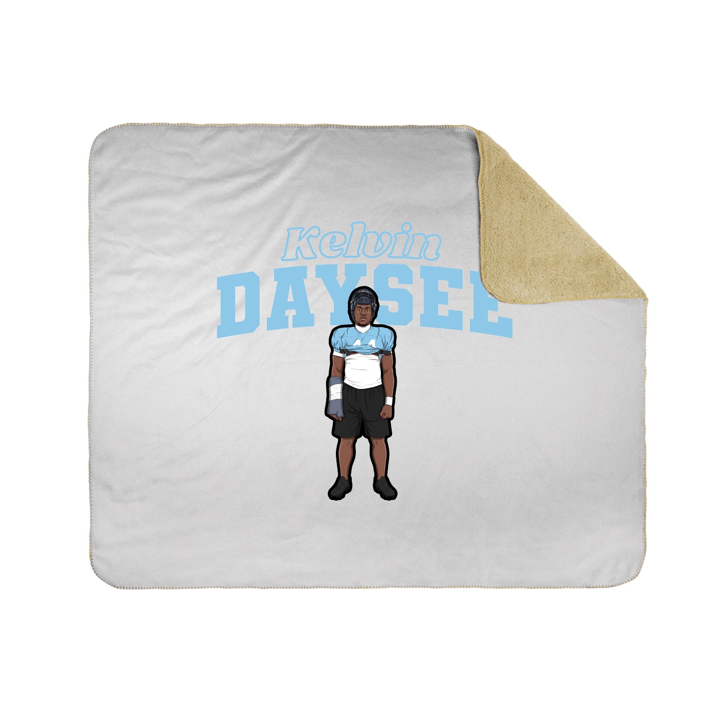 Throw Blanket — Name Arch in White