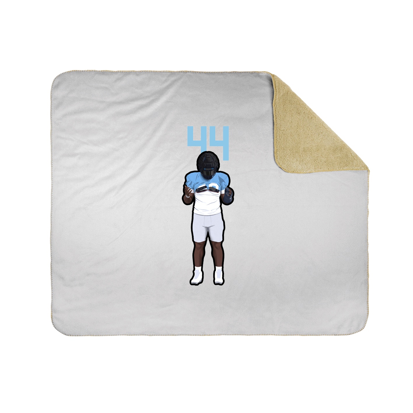 Throw Blanket — Number Top in White
