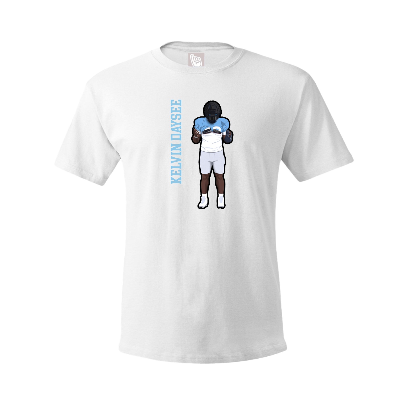 Tee — Name Vertical in White