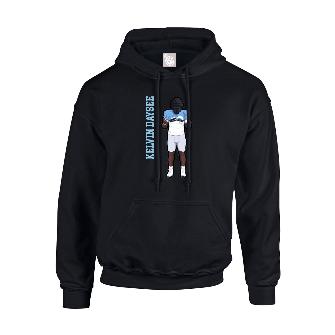 Hoodie — Name Vertical in Black