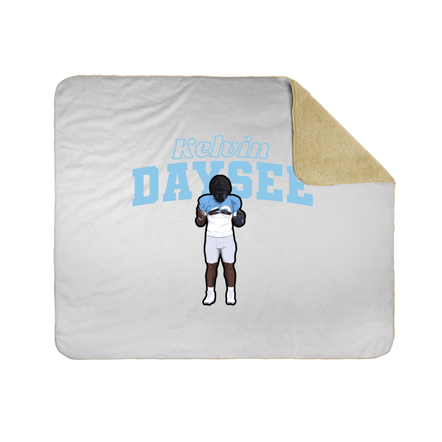 Throw Blanket — Name Arch in White