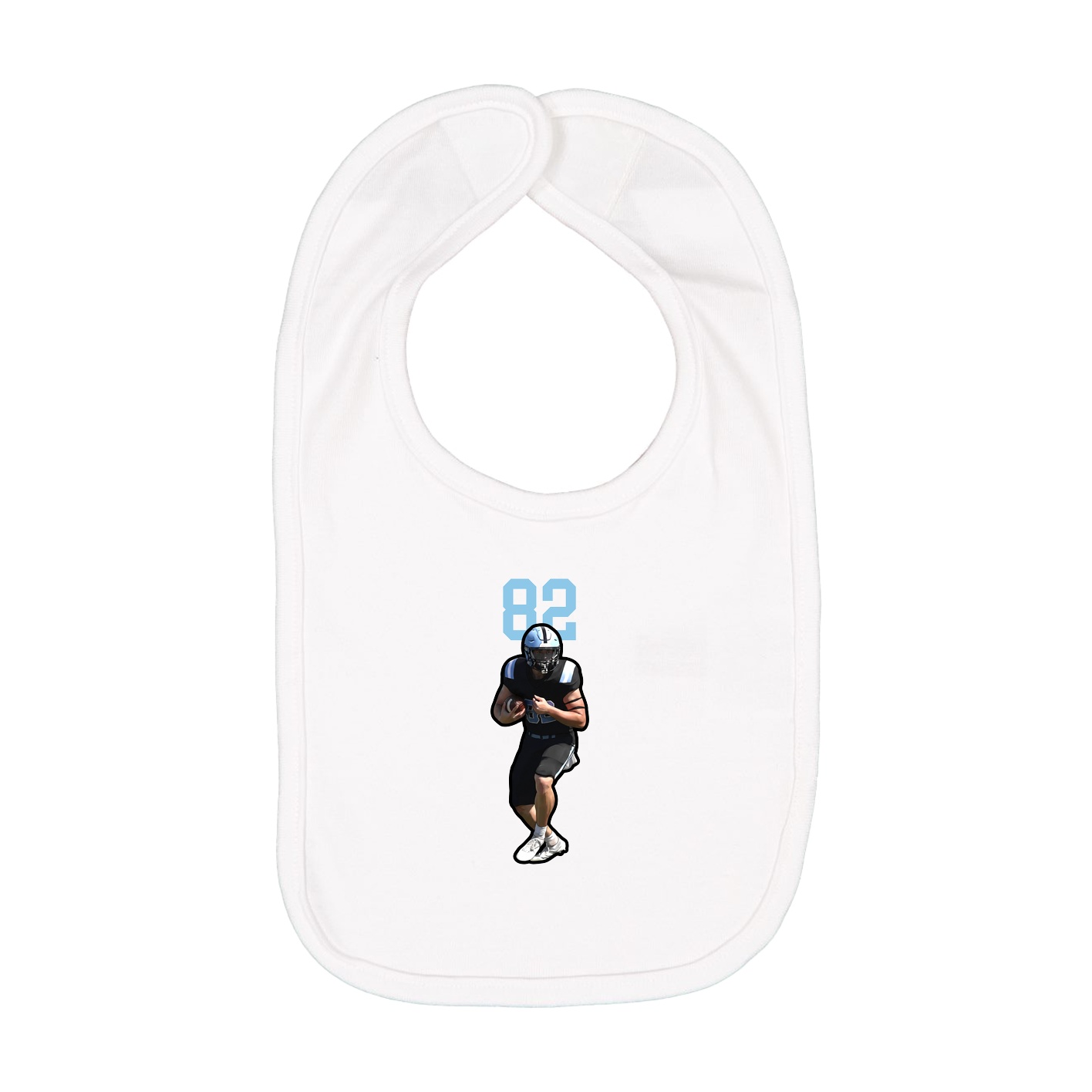 Infant Bib — Number Top in White
