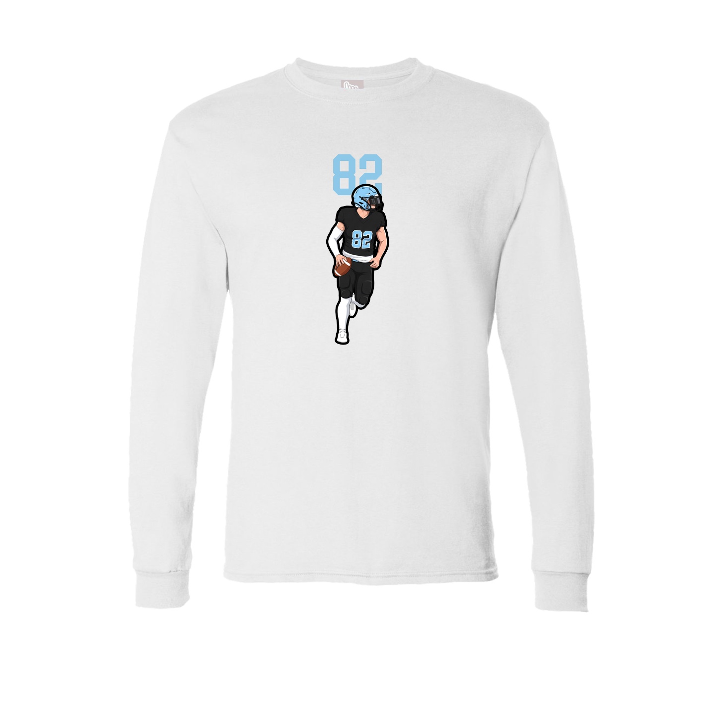 Long Sleeve Tee — Number Top in White