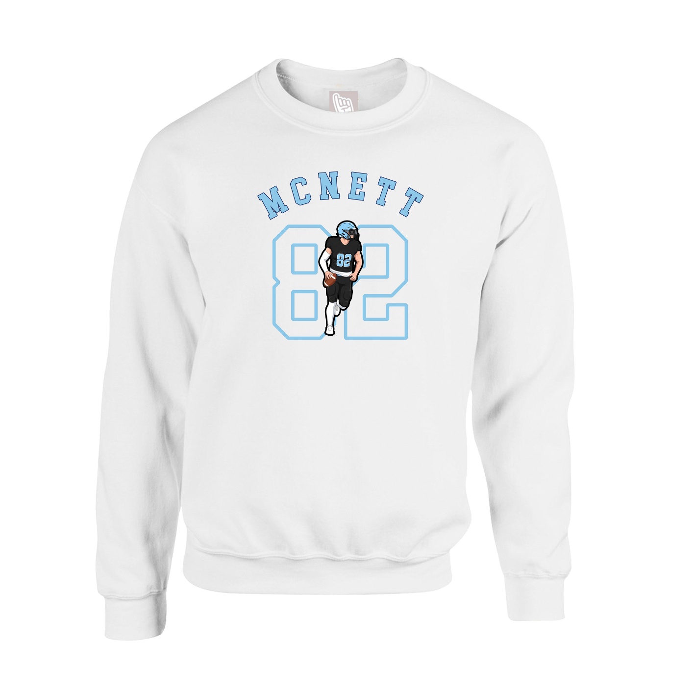 Fleece Crew — Shirsey Arch in White