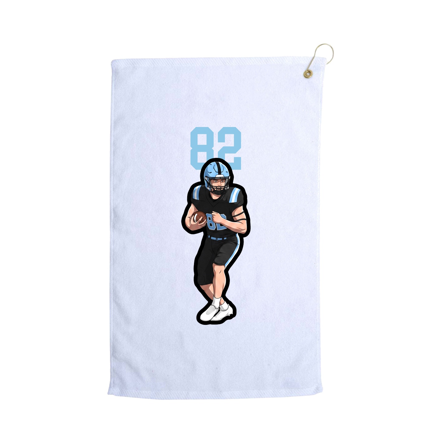Golf Towel — Number Top in White