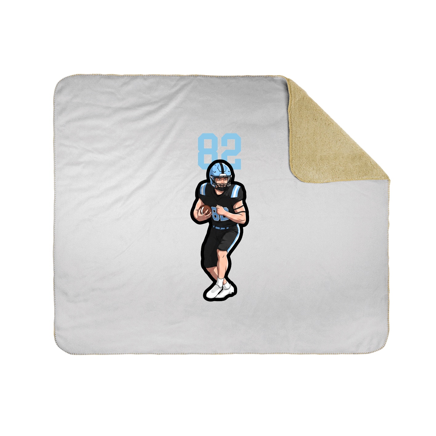 Throw Blanket — Number Top in White