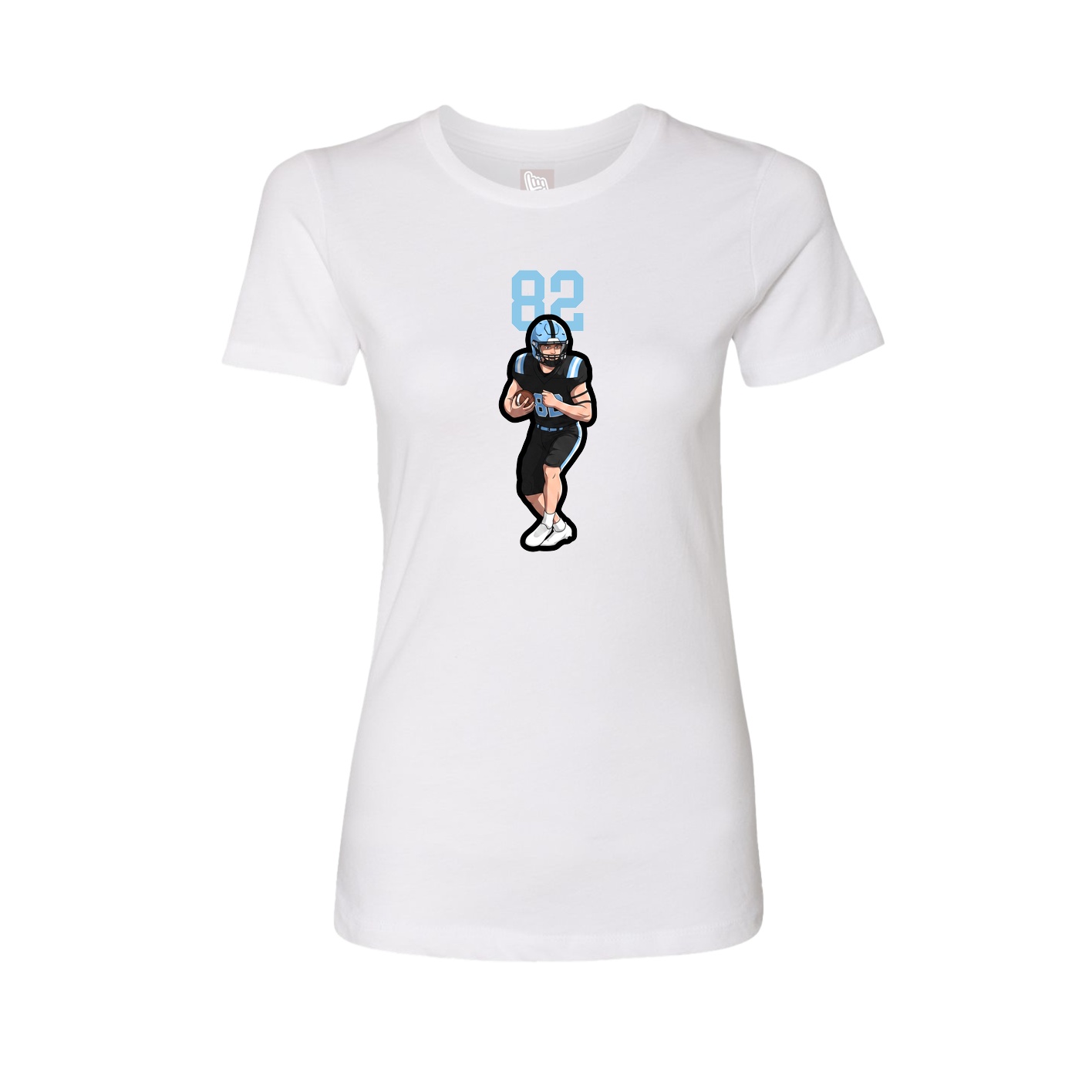 Fitted Women's Tee — Number Top in White