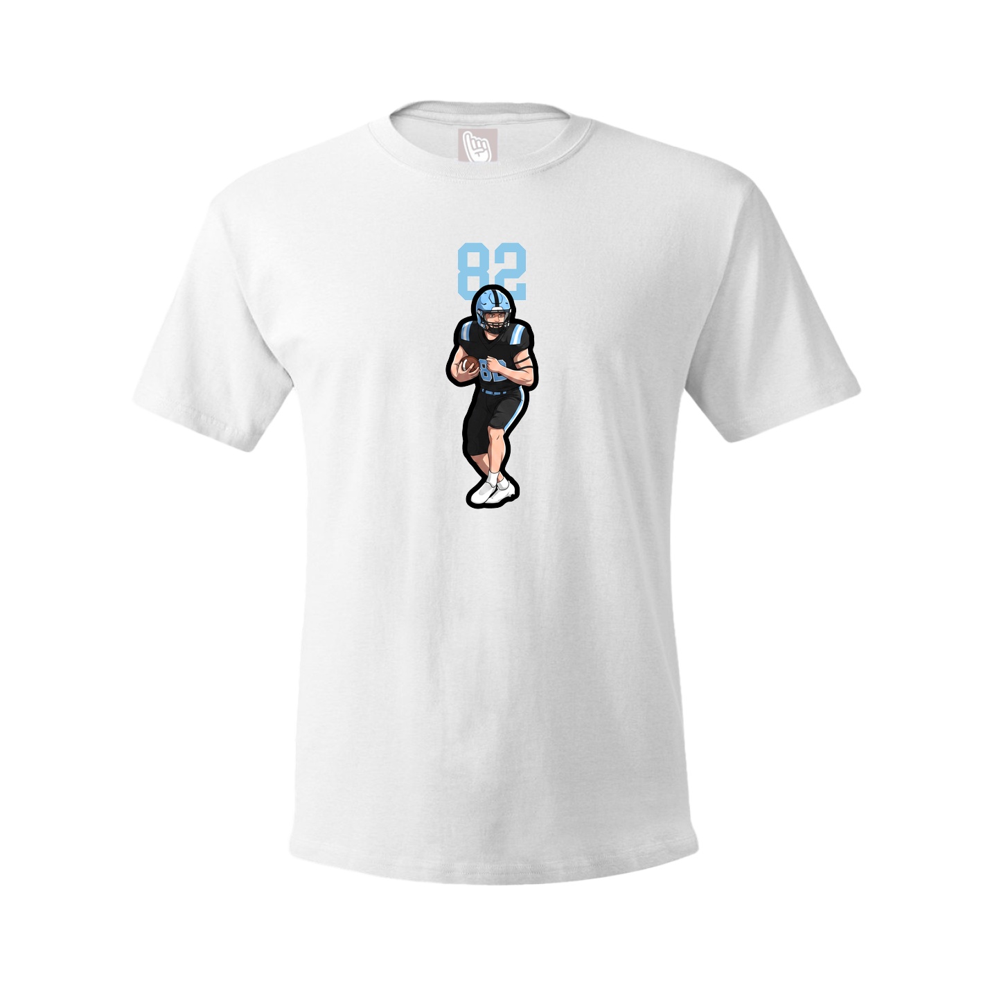 Youth Tee — Number Top in White