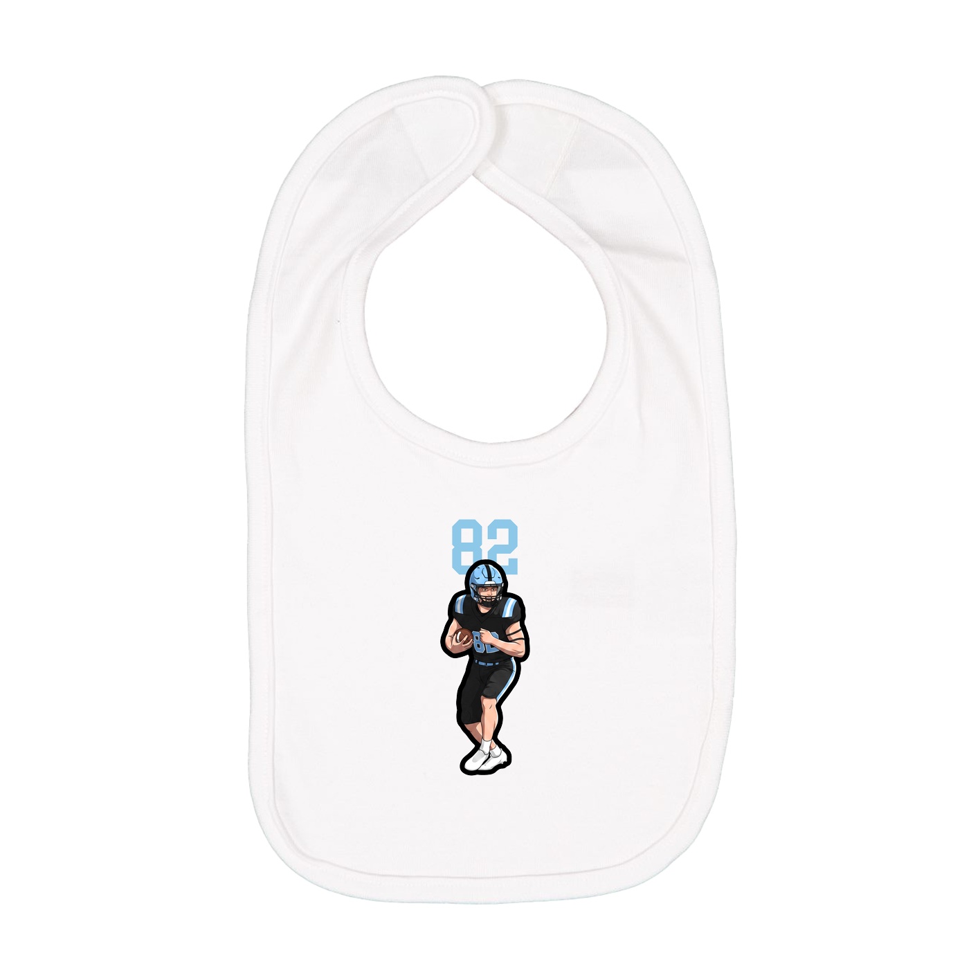 Infant Bib — Number Top in White