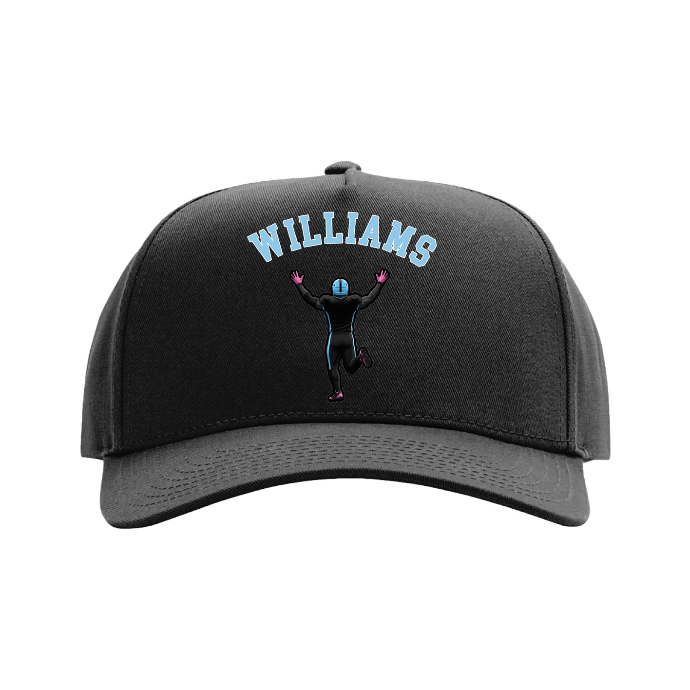 Full Fabric Five-Panel Champ Cap — Shirsey Arch in Black