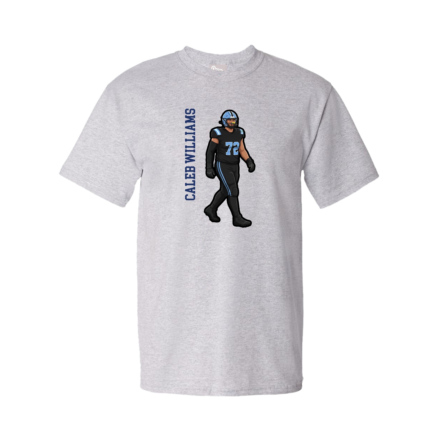 Youth Tee — Name Vertical in Grey