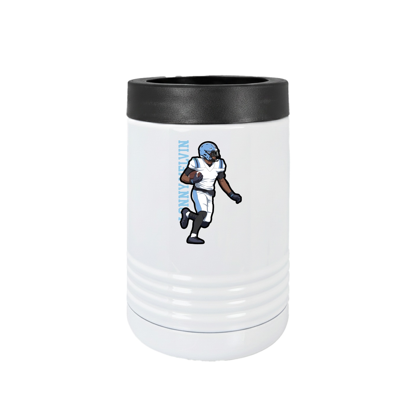 Beverage Holder — Name Vertical in White
