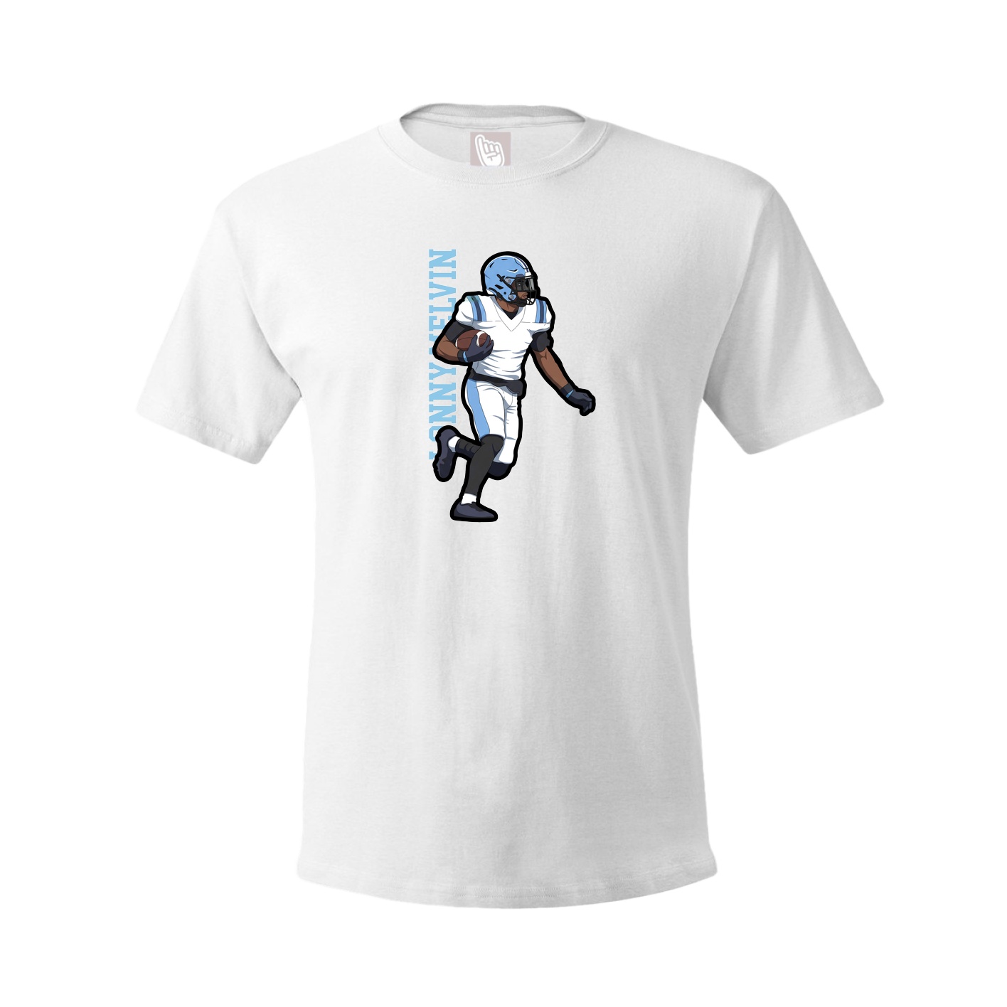 Tee — Name Vertical in White