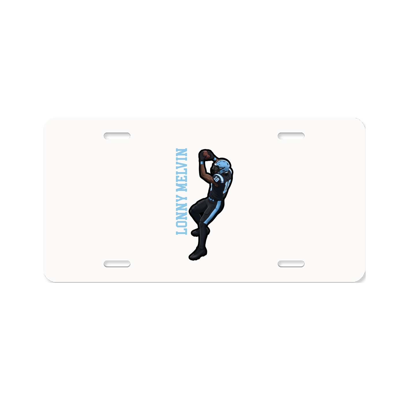 License Plate — Name Vertical in Classic