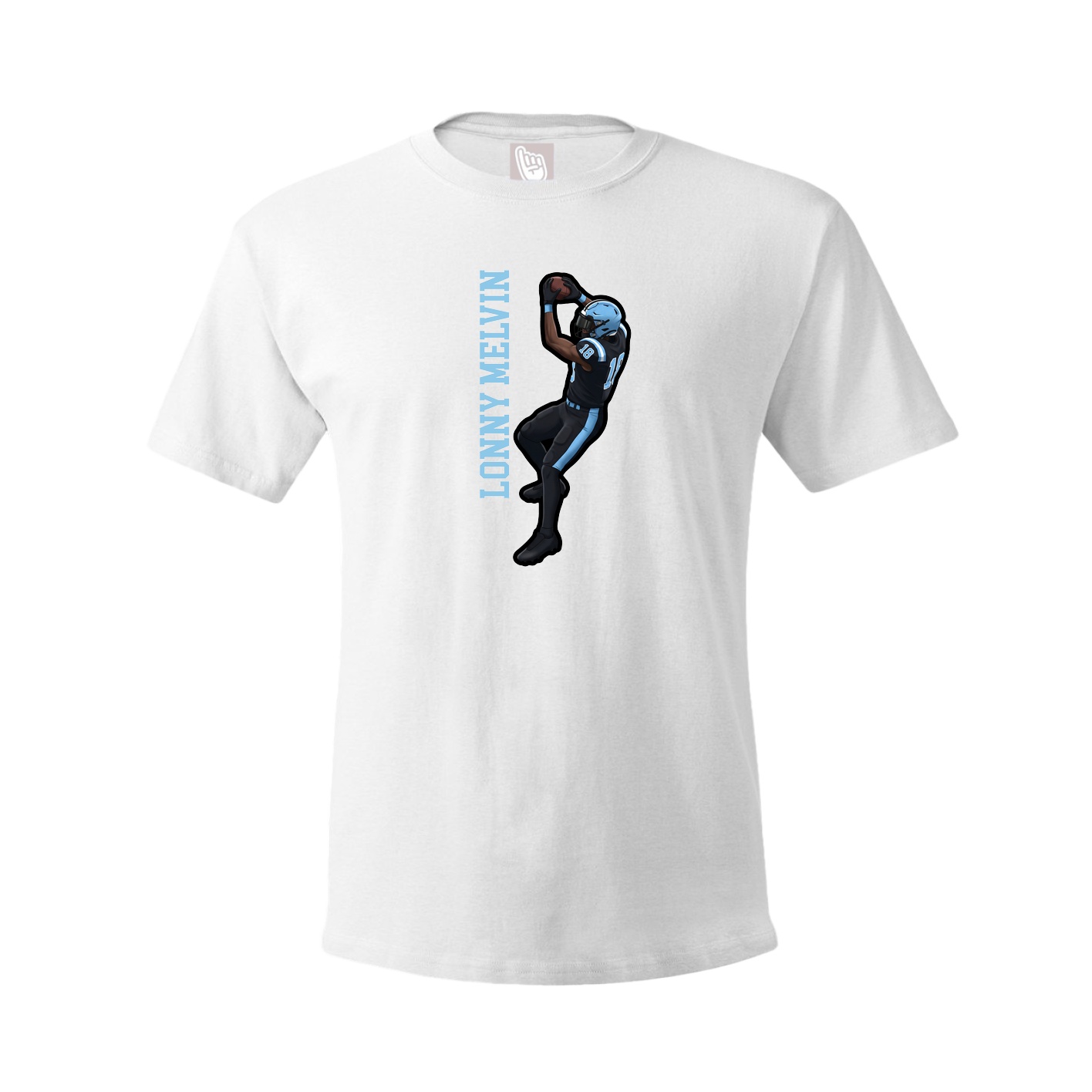 Youth Tee — Name Vertical in White