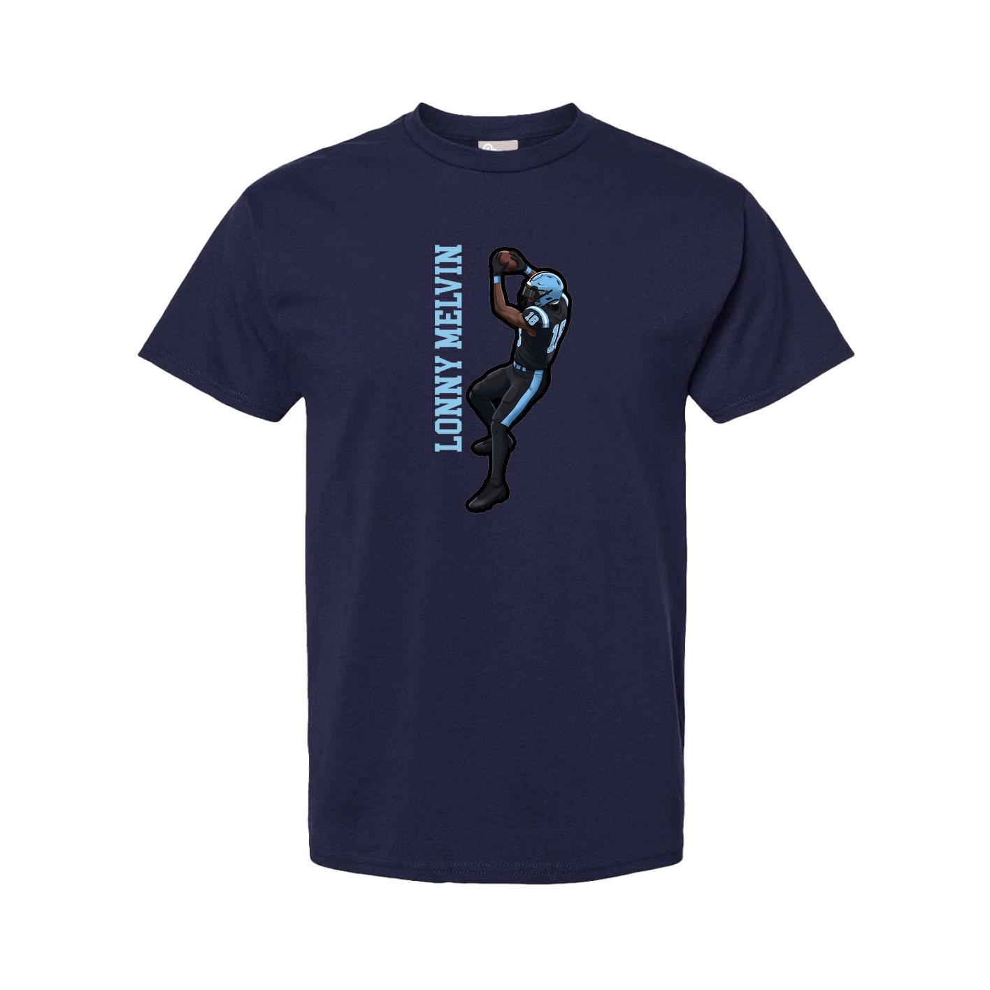 Youth Tee — Name Vertical in Navy