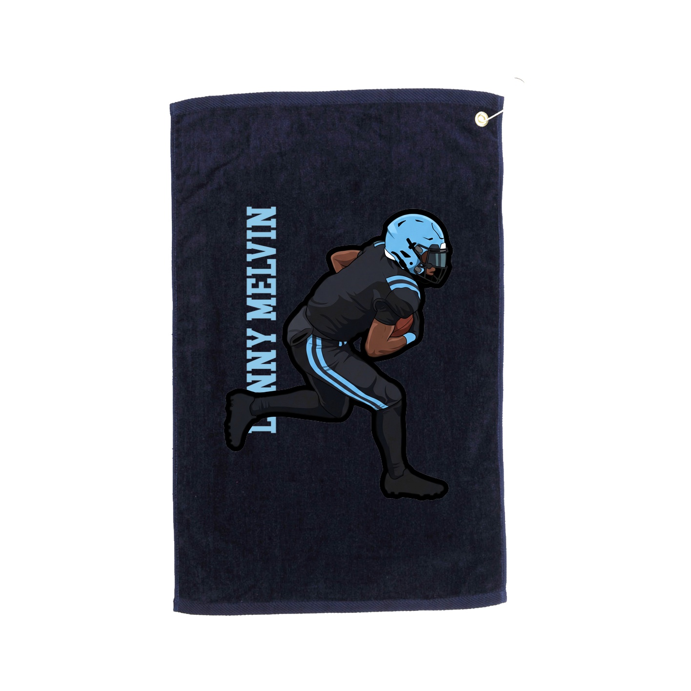 Golf Towel — Name Vertical in Navy