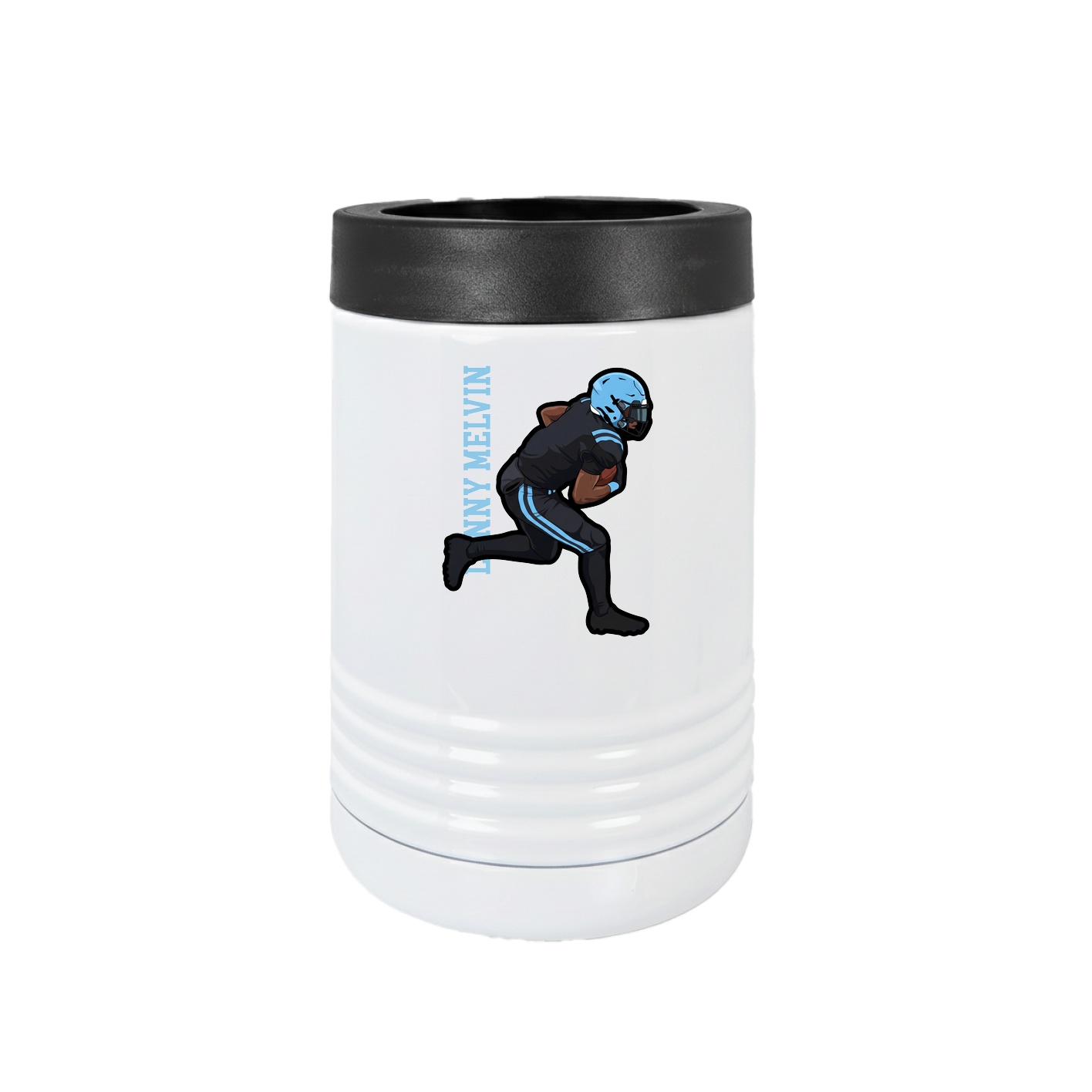 Beverage Holder — Name Vertical in White